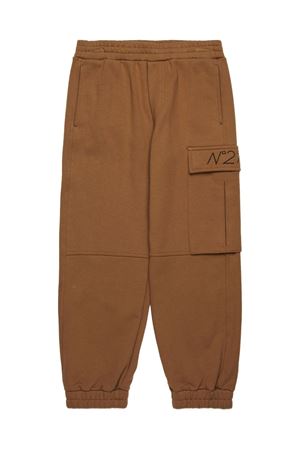 pantalone in cotone marrone N°21 KIDS | N2108PN02160N720